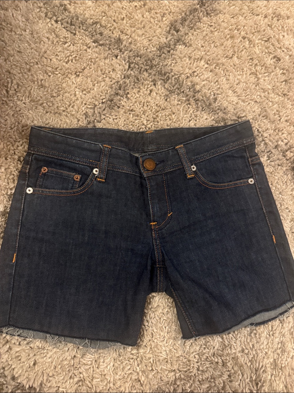 A|X Armani Exchange Denim Cutoff Jean Shorts in Blue Size 4